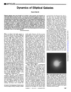 Dynamics of Elliptical Galaxies