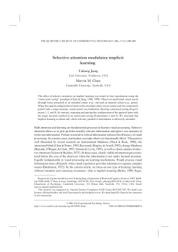 Selective attention modulates implicit learning