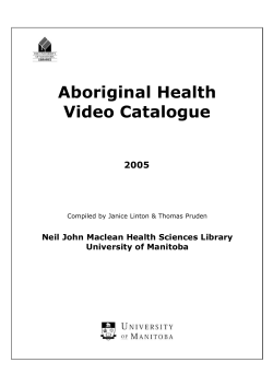 Aboriginal Video Catalogue 2005 Edition