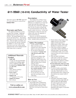 611-2260 (10-010) Conductivity of Water Tester