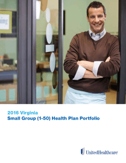 2016 Virginia Small Group (1-50) Health Plan