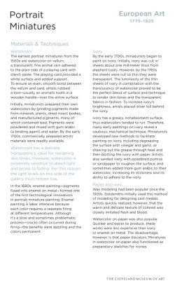 Portrait Miniatures - Cleveland Museum of Art