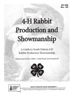 4-H Rabbit Production and Showmanship