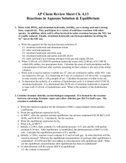 AP Chem Review Sheet Ch