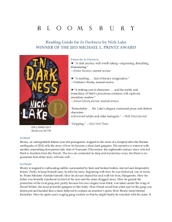 Reading Guide for In Darkness by Nick Lake