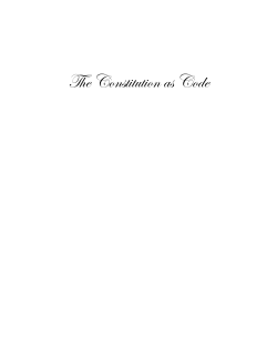 The Constitution as Code - LSU Law