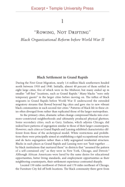A City Within A City: The Black Freedom Struggle in Grand Rapids