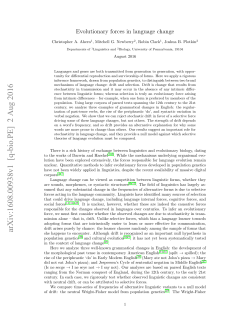 Evolutionary forces in language change
