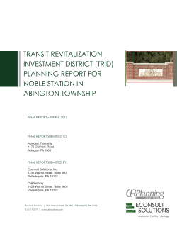 (trid) planning report for noble station in abington township