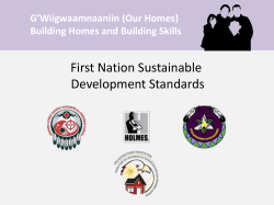First Nation Sustainable Development Standards