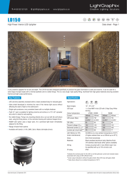 High Power Interior LED Uplighter Data sheet