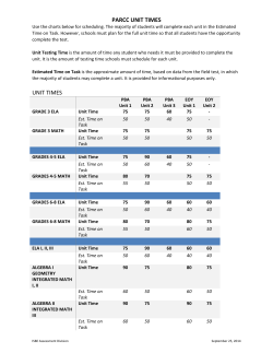 PARCC Unit Times