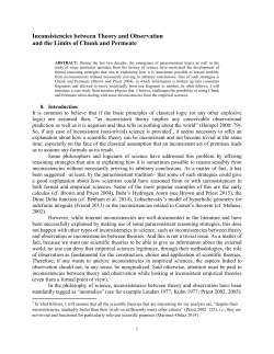 Inconsistencies between Theory and Observation and the Limits of