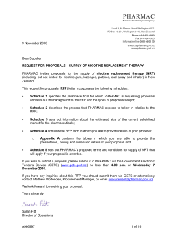 supply of nicotine replacement therapy
