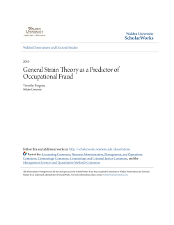 General Strain Theory as a Predictor of