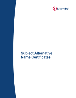 Subject Alternative Name (SAN) from Thawte: Choose from Several
