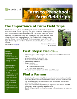 Farm to Preschool: farm field trips