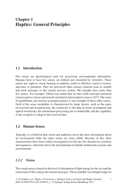 Haptics: General Principles