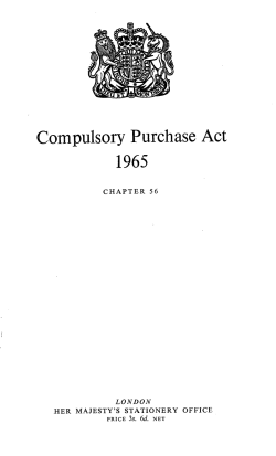 Compulsory Purchase Act