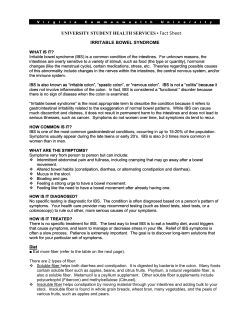 UNIVERSITY STUDENT HEALTH SERVICES &bull; Fact Sheet