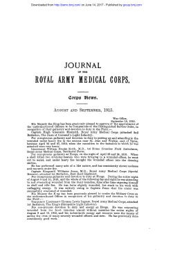Med Corps 1915 - Journal of the Royal Army Medical Corps