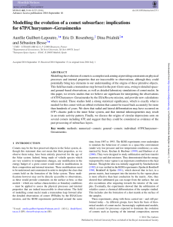 Modelling the evolution of a comet subsurface
