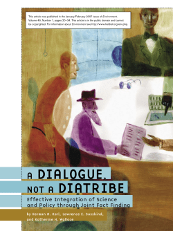 A Dialogue not a Diatribe - Graham Sustainability Institute