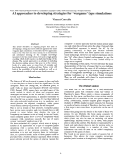 AI Approaches to Developing Strategies for "Wargame