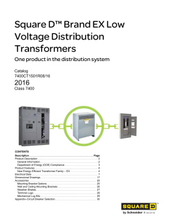 Square D™ Brand EX Low Voltage Distribution Transformers