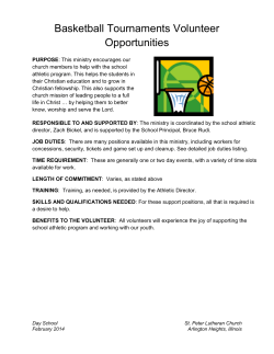 Basketball Tournaments Volunteer