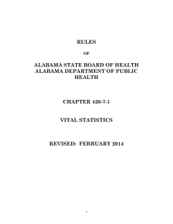 rules alabama state board of health alabama department of