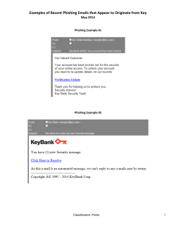 Examples of Recent Phishing Emails that Appear to Originate from Key