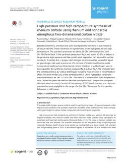High-pressure and high-temperature synthesis of rhenium carbide