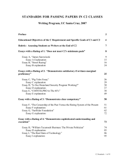 Standards for Passing Papers in C2 Classes