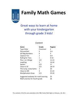Family math games