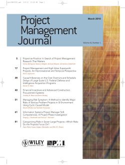 March 2010 5 Project-as-Practice: In Search of Project