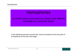 Homophones