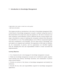 1 Introduction to Knowledge Management