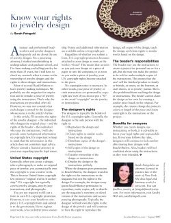 Know your rights to jewelry design