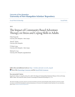 The Impact of Community Based Adventure Therapy on Stress and