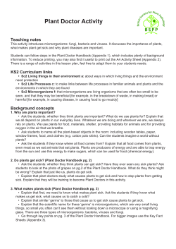 Teaching Notes  - British Society for Plant Pathology