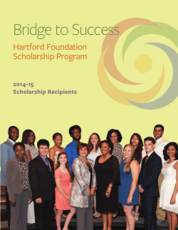 Bridge to Success - Hartford Foundation for Public Giving