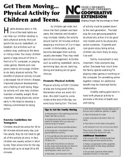 Get them Moving...Physical Activity for Children