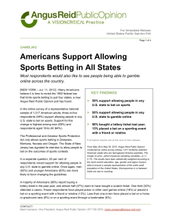 Americans Support Allowing Sports Betting in All States