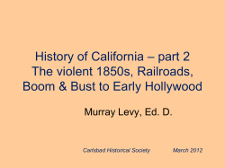History of California Part 2 - Carlsbad