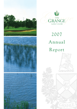 2007 Annual Report - The Grange Golf Club