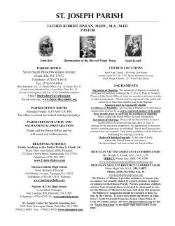 St. Joseph Parish - Frackville Catholic Churches