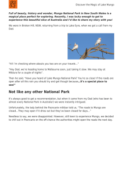 Not like any other National Park
