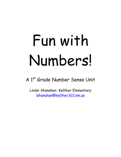 A 1st Grade Number Sense Unit