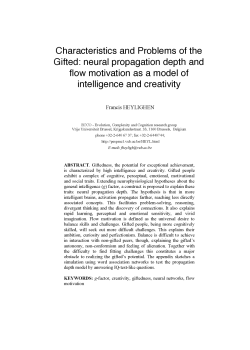 Characteristics and Problems of the Gifted: neural